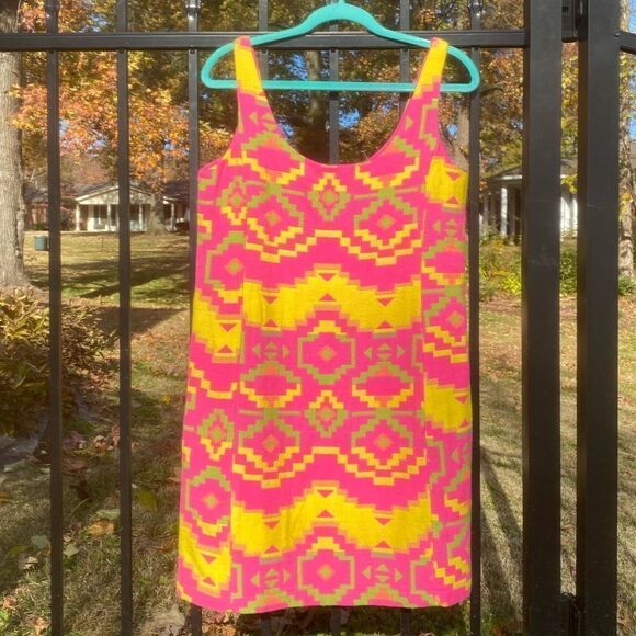 Judith March Neon Navajo Print Tank Dress NWT - Picture 1 of 7